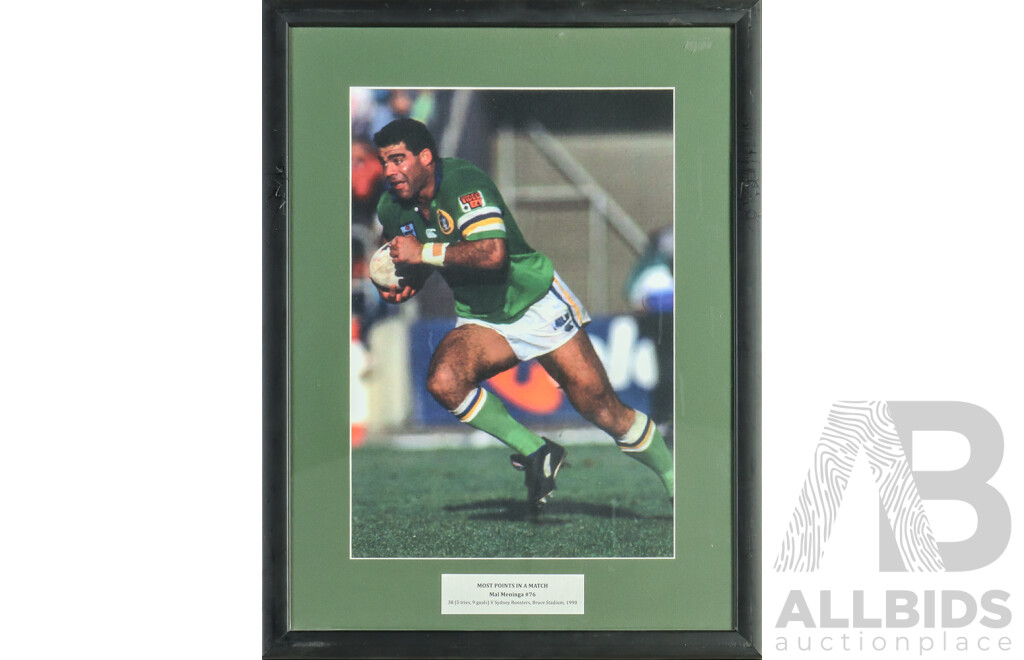 Framed Photo Print of Canberra Raiders Mal Meninga