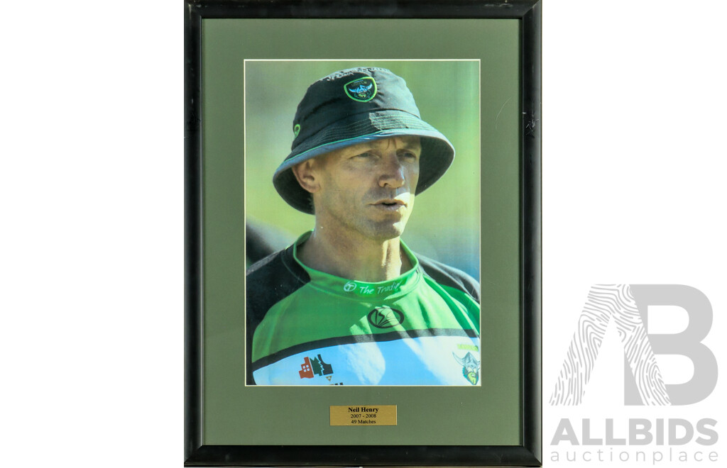 Framed Photo Print of Canberra Raiders Neil Henry