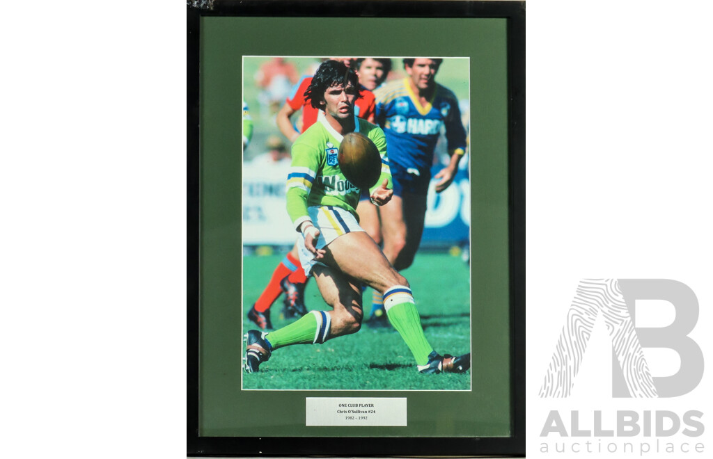 Framed Photo Print of Canberra Raiders Chris O'Sullivan