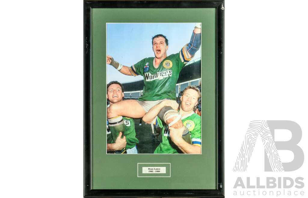 Framed Photo Print of Canberra Raiders Dean Lance