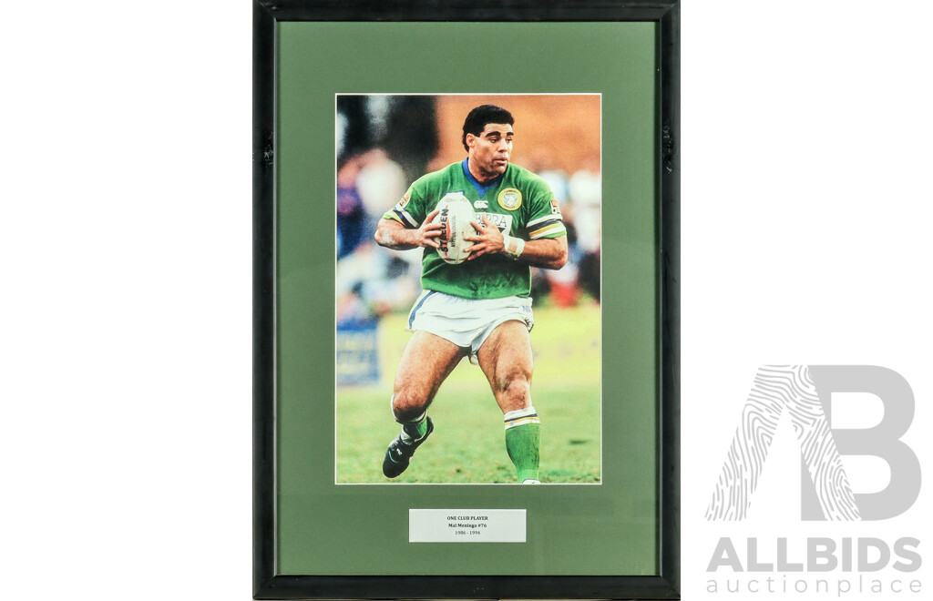 Framed Photo Print of Canberra Raiders Mal Meninga
