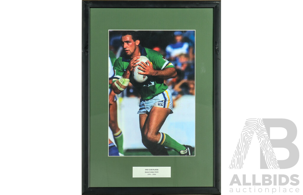 Framed Photo Print of Canberra Raiders Jason Croker