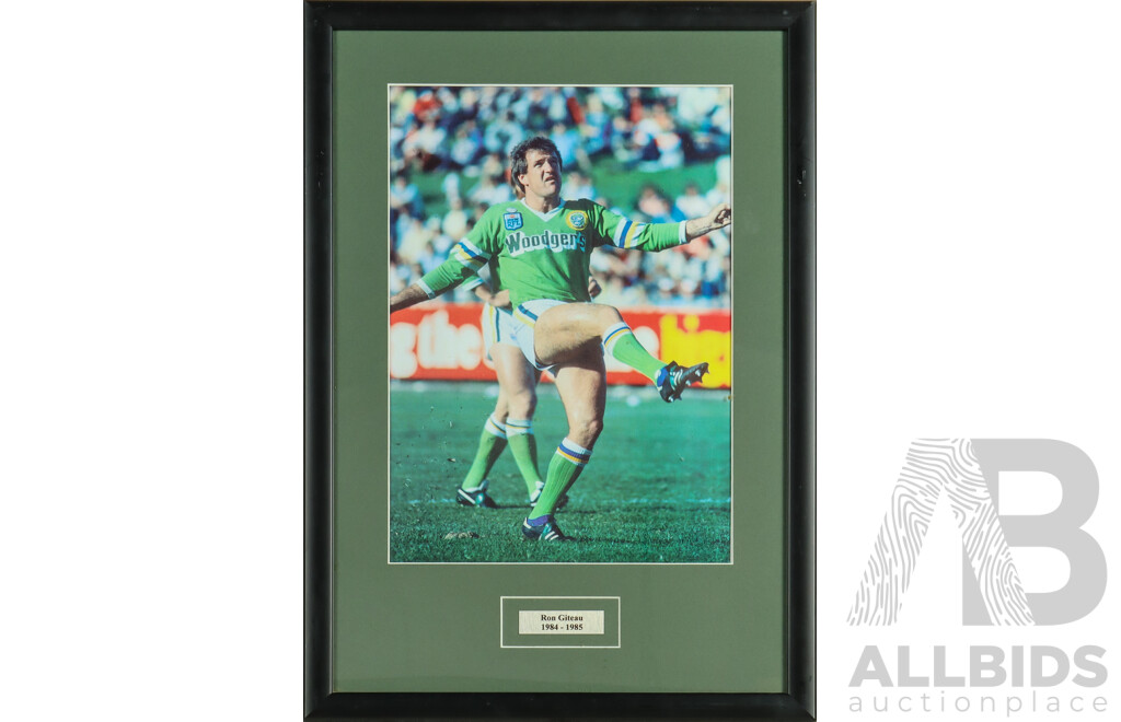 Framed Photo Print of Canberra Raiders Ron Giteau