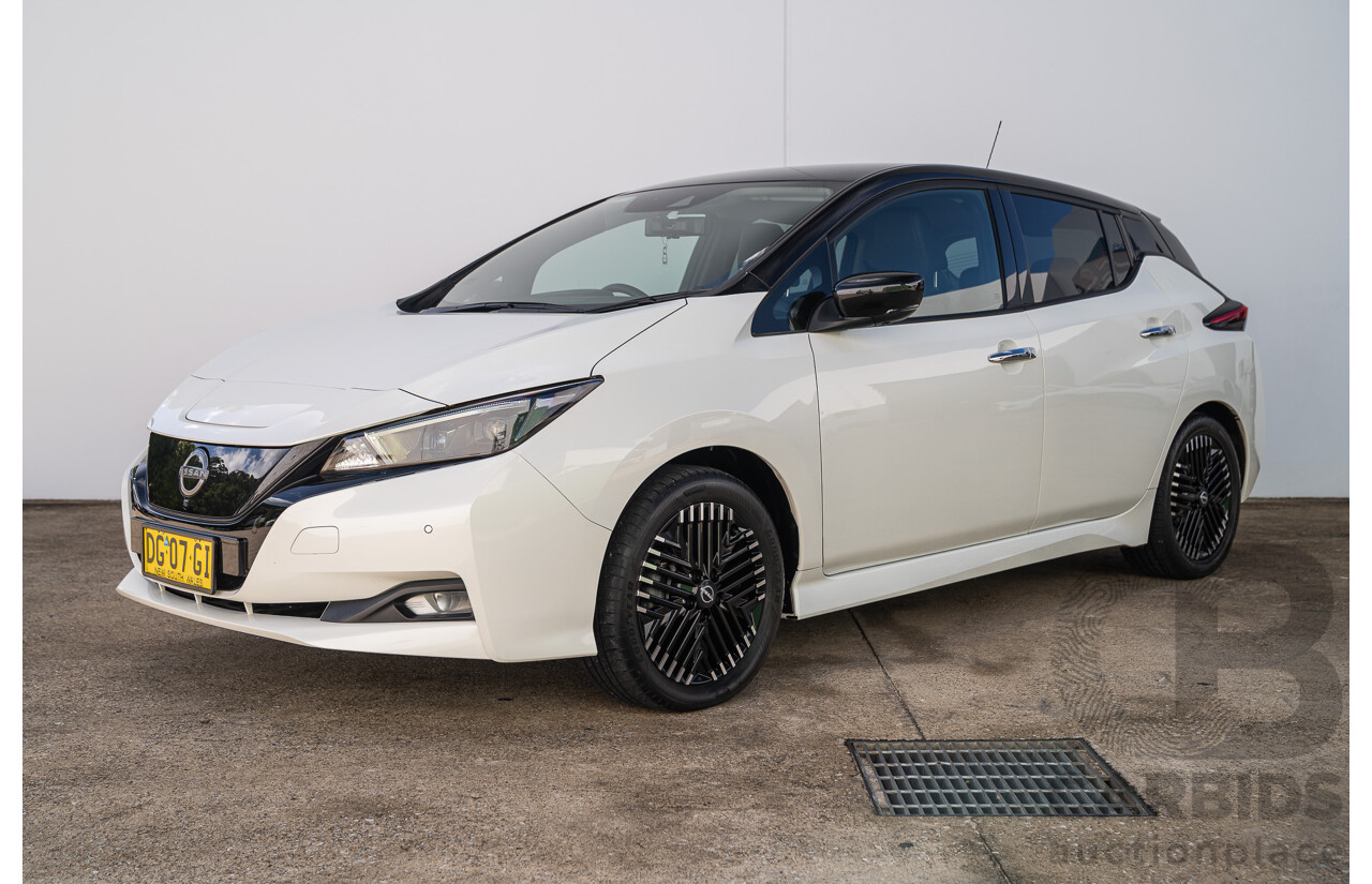 04/2023 Nissan Leaf EV ZE1 MY23 4d Hatchback Ivory Pearl White Battery Electric Vehicle 110kw