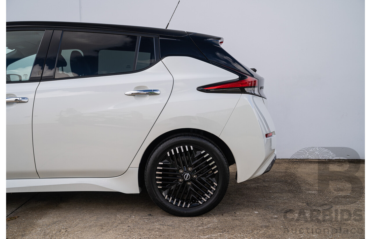 04/2023 Nissan Leaf EV ZE1 MY23 4d Hatchback Ivory Pearl White Battery Electric Vehicle 110kw