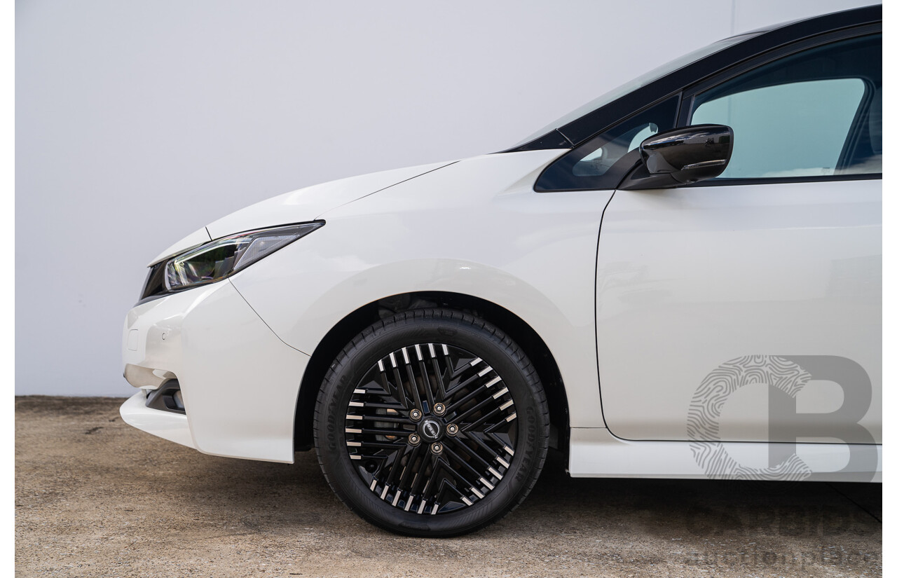 04/2023 Nissan Leaf EV ZE1 MY23 4d Hatchback Ivory Pearl White Battery Electric Vehicle 110kw