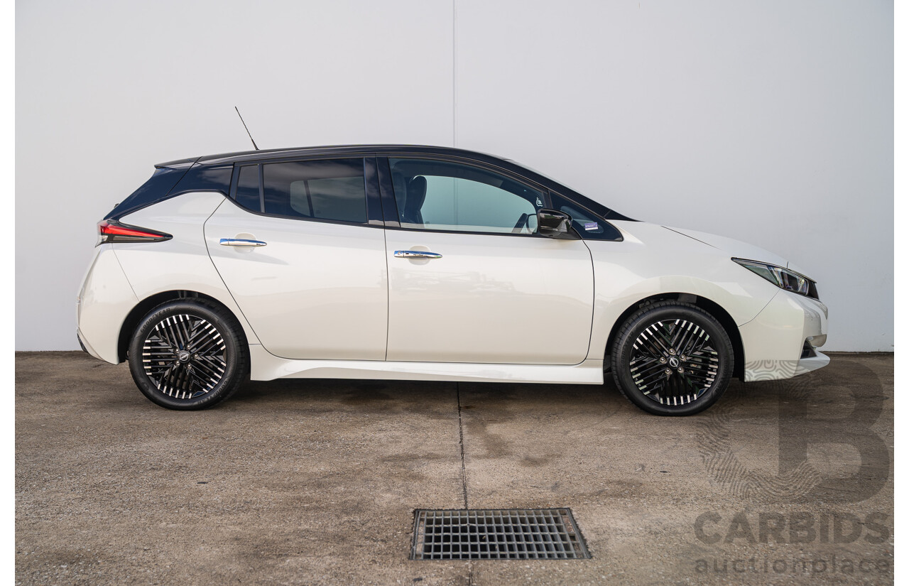 04/2023 Nissan Leaf EV ZE1 MY23 4d Hatchback Ivory Pearl White Battery Electric Vehicle 110kw