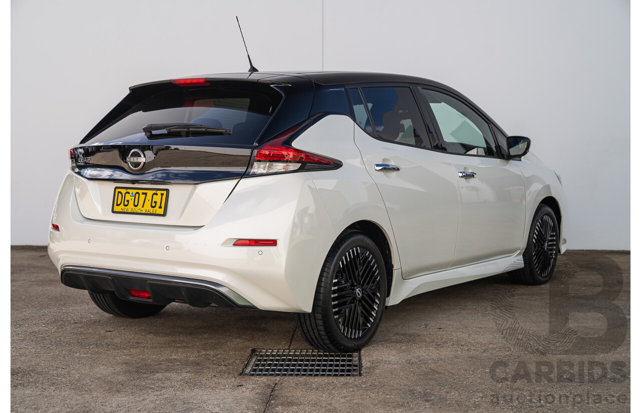 04/2023 Nissan Leaf EV ZE1 MY23 4d Hatchback Ivory Pearl White Battery Electric Vehicle 110kw