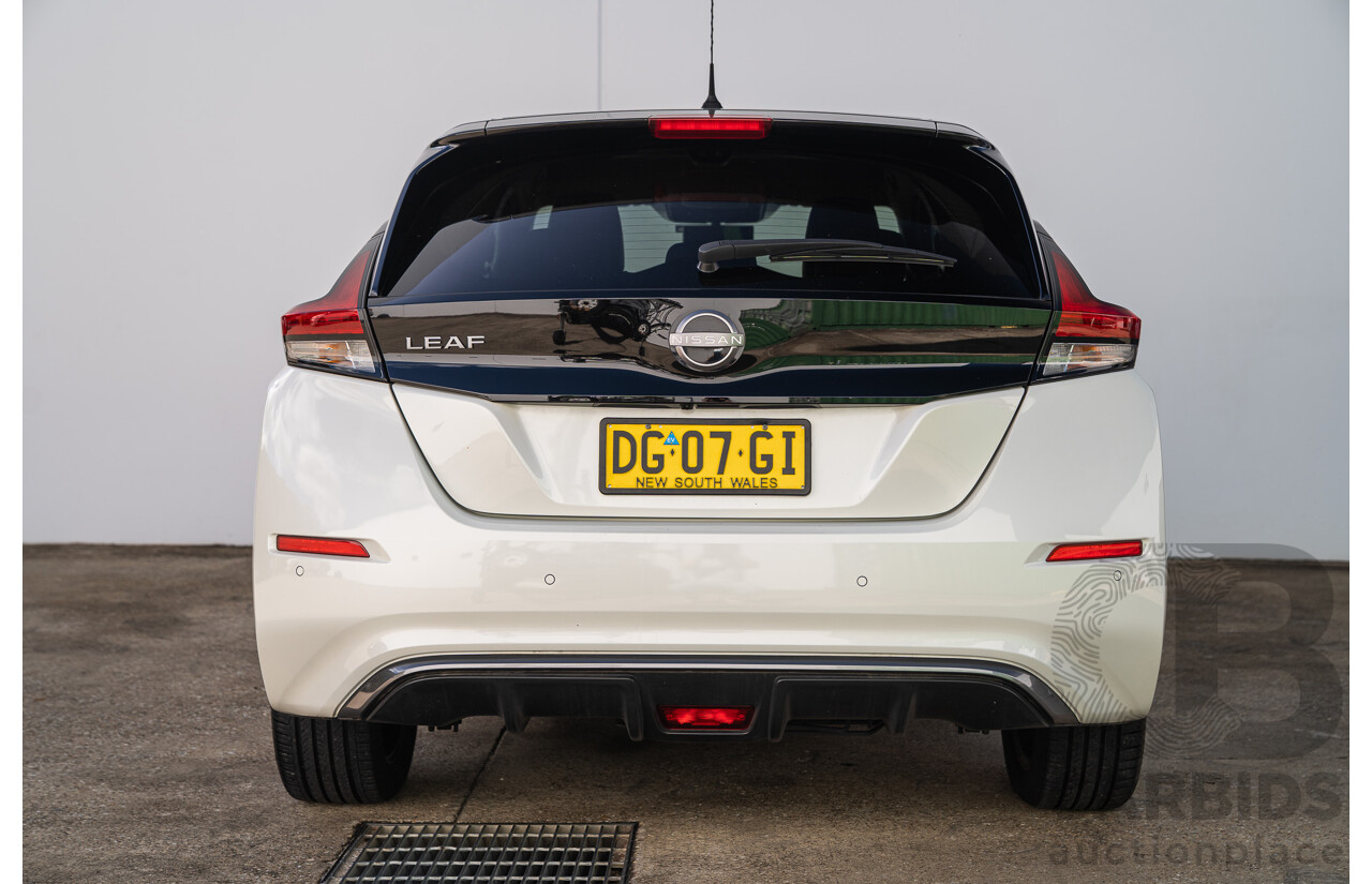 04/2023 Nissan Leaf EV ZE1 MY23 4d Hatchback Ivory Pearl White Battery Electric Vehicle 110kw