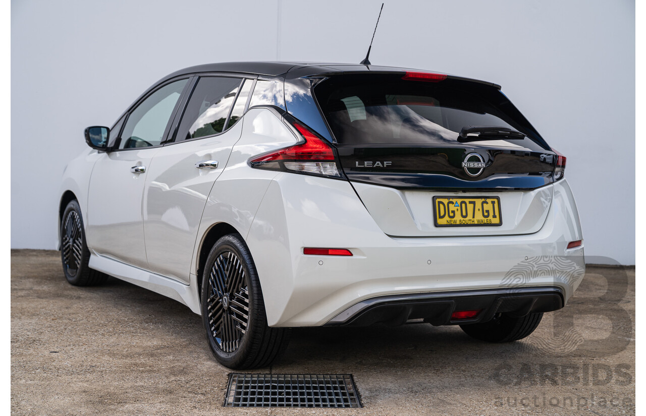 04/2023 Nissan Leaf EV ZE1 MY23 4d Hatchback Ivory Pearl White Battery Electric Vehicle 110kw