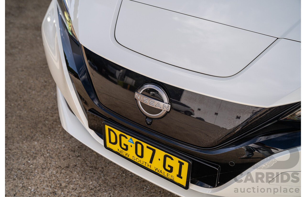 04/2023 Nissan Leaf EV ZE1 MY23 4d Hatchback Ivory Pearl White Battery Electric Vehicle 110kw