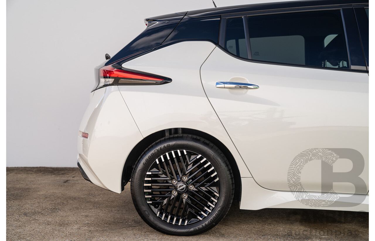 04/2023 Nissan Leaf EV ZE1 MY23 4d Hatchback Ivory Pearl White Battery Electric Vehicle 110kw