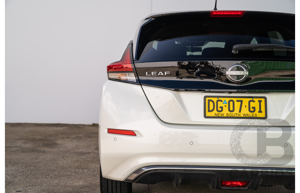 04/2023 Nissan Leaf EV ZE1 MY23 4d Hatchback Ivory Pearl White Battery Electric Vehicle 110kw