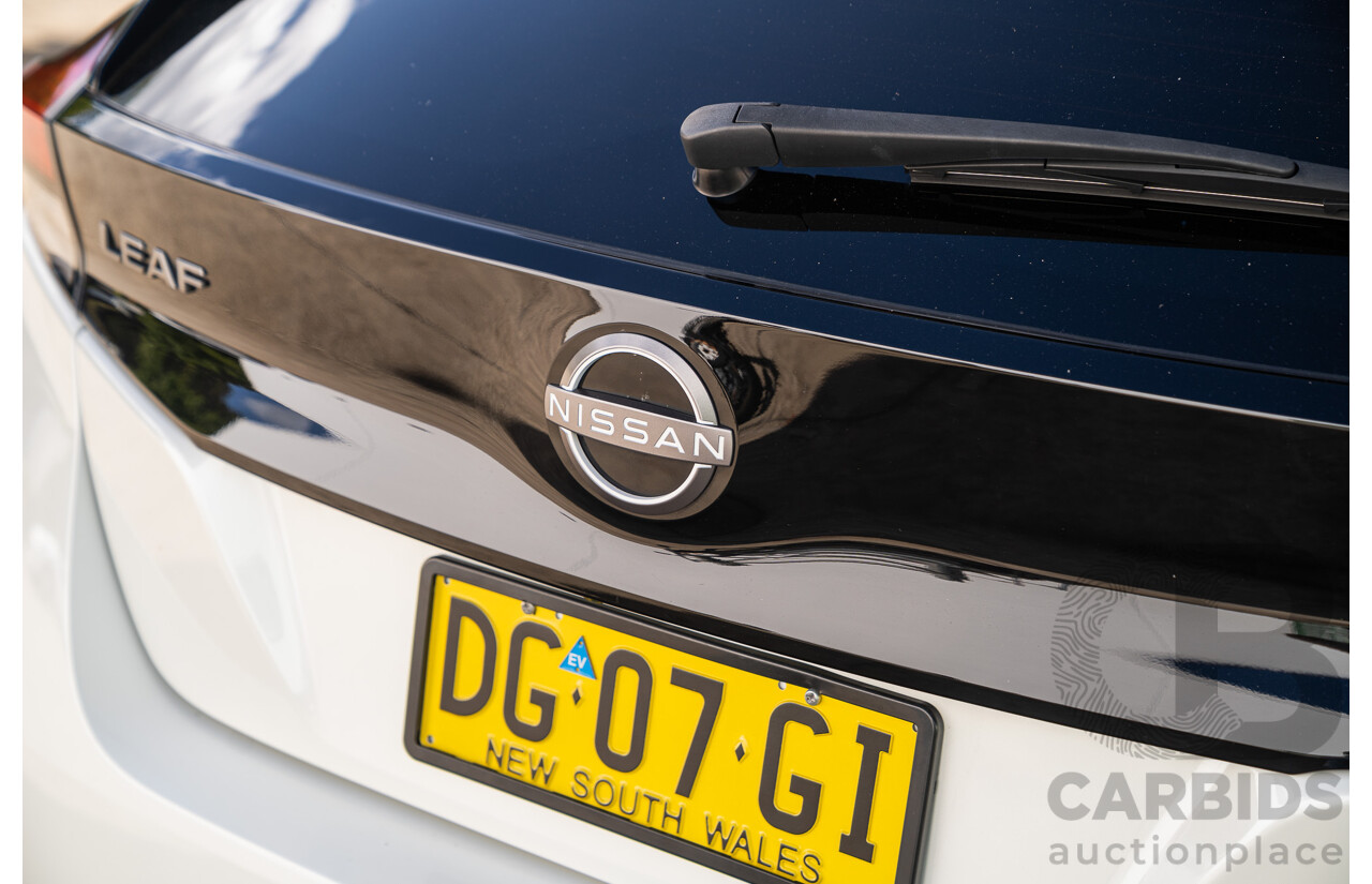 04/2023 Nissan Leaf EV ZE1 MY23 4d Hatchback Ivory Pearl White Battery Electric Vehicle 110kw