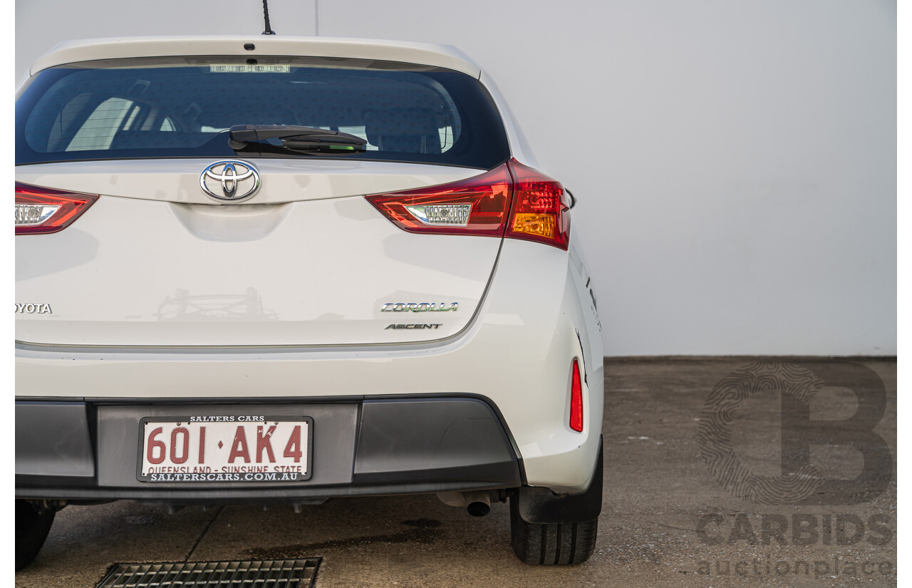 3/2015 Toyota Corolla Ascent ZRE172R 4d Sedan Glacier White 1.8L