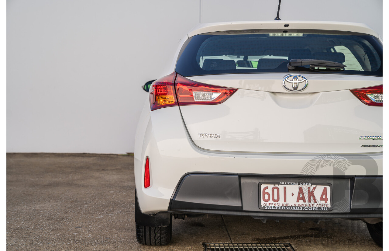 3/2015 Toyota Corolla Ascent ZRE172R 4d Sedan Glacier White 1.8L
