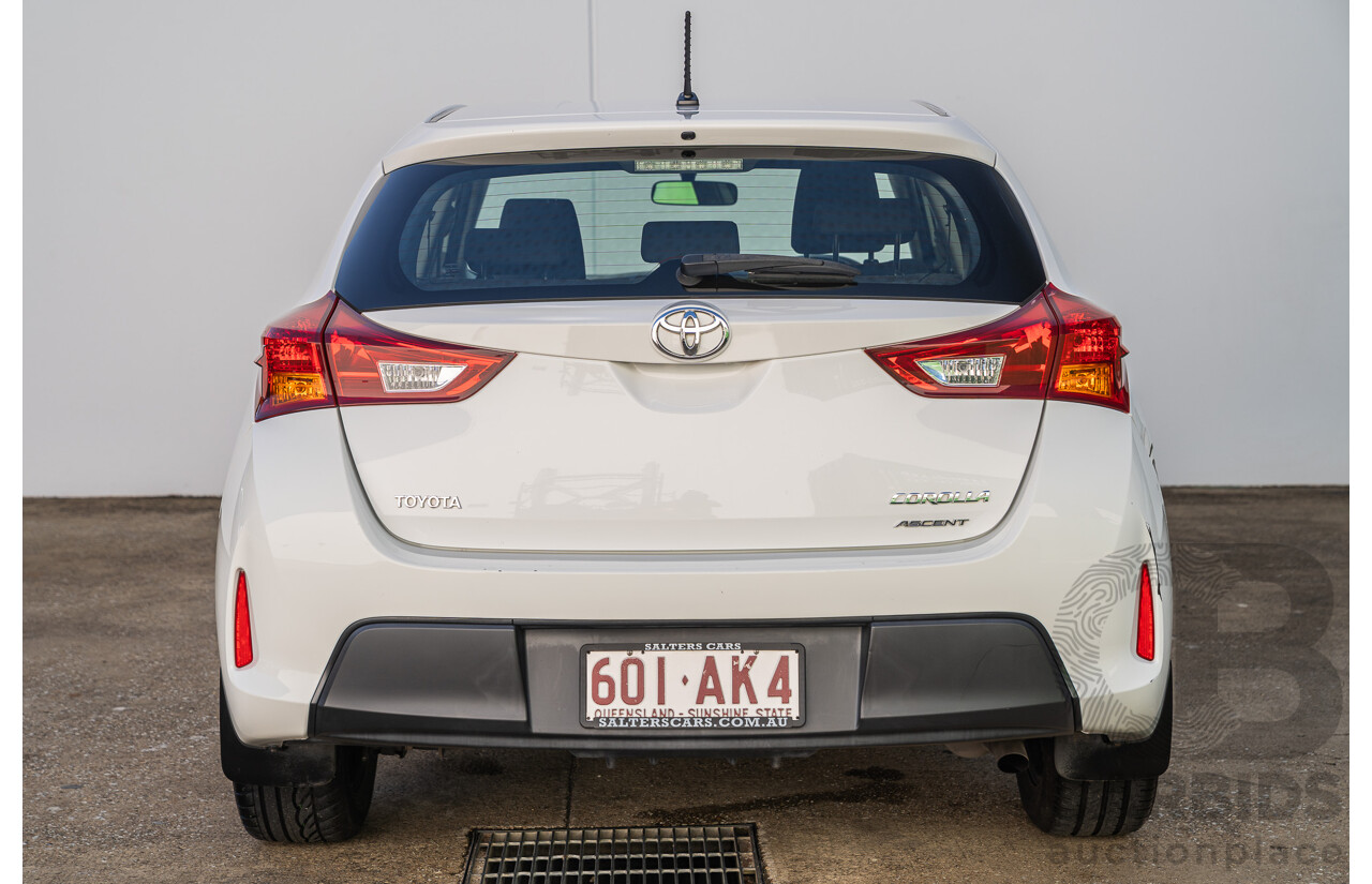 3/2015 Toyota Corolla Ascent ZRE172R 4d Sedan Glacier White 1.8L