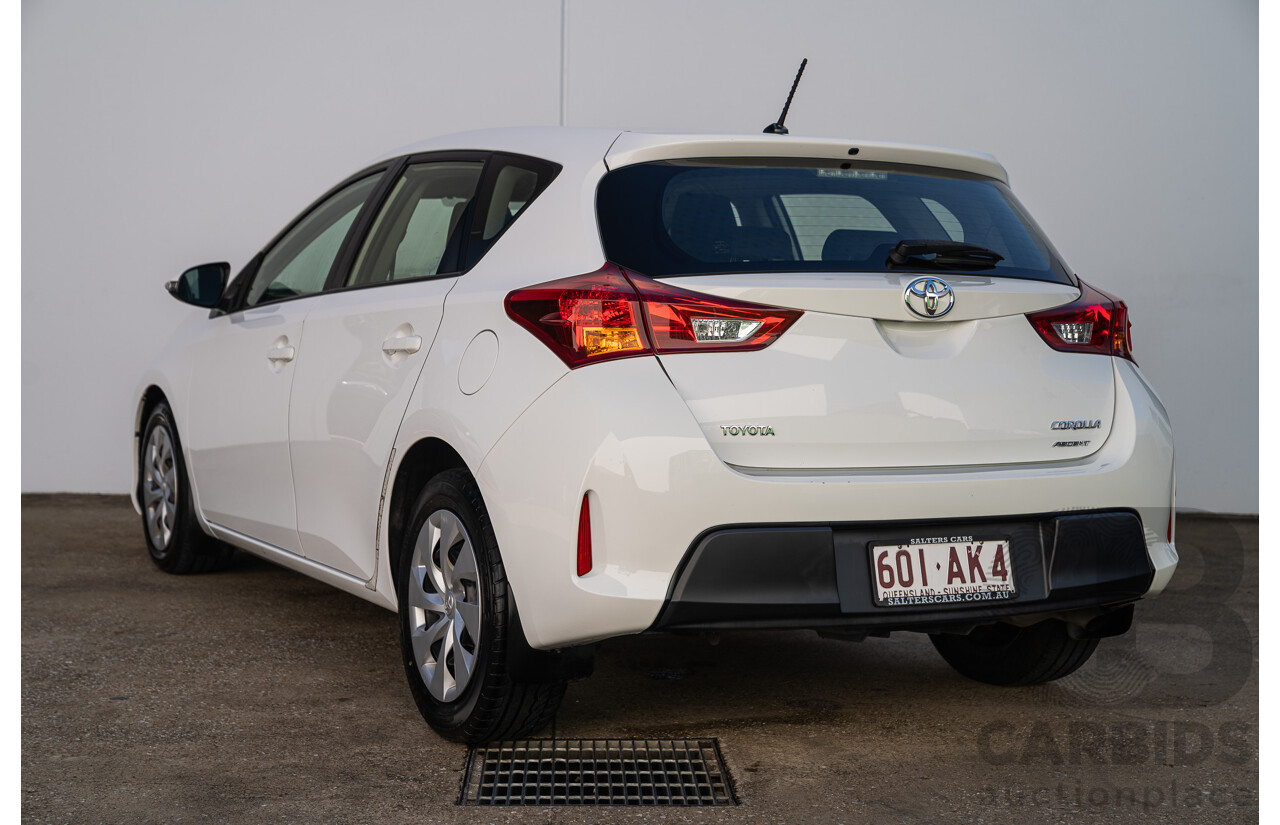 3/2015 Toyota Corolla Ascent ZRE172R 4d Sedan Glacier White 1.8L