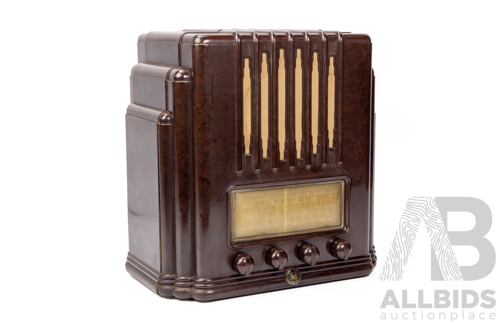 Art Deco Bakelite AWA 'Fisk Radiola' Big Brother Empire State Radio
