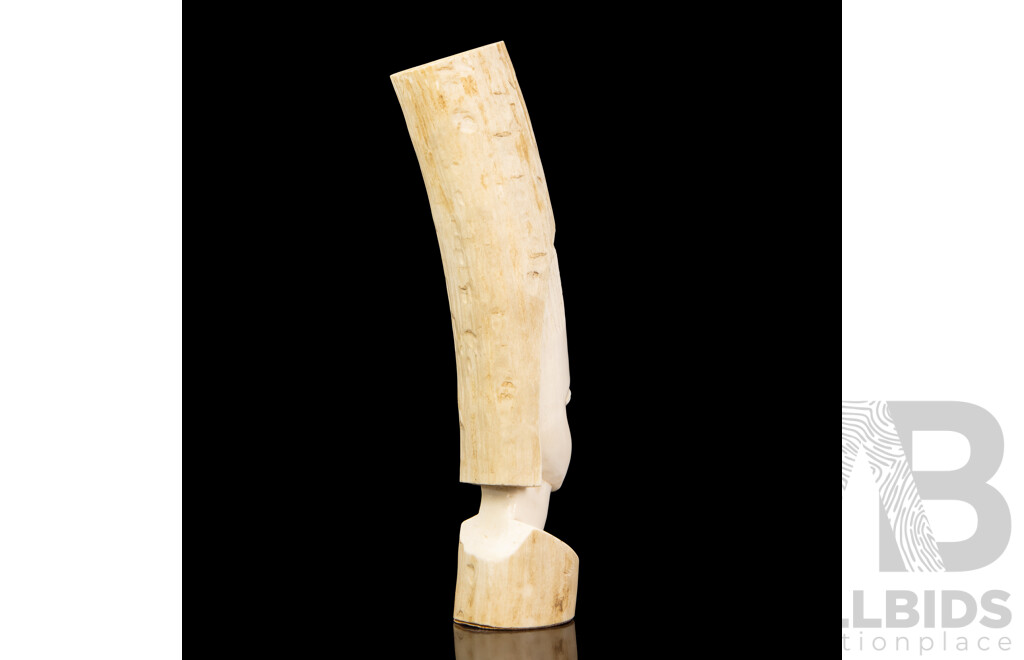 Large Carved African Horn