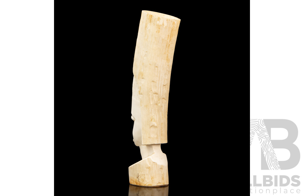 Large Carved African Horn