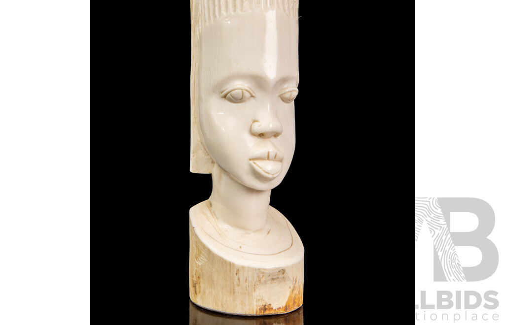 Large Carved African Horn
