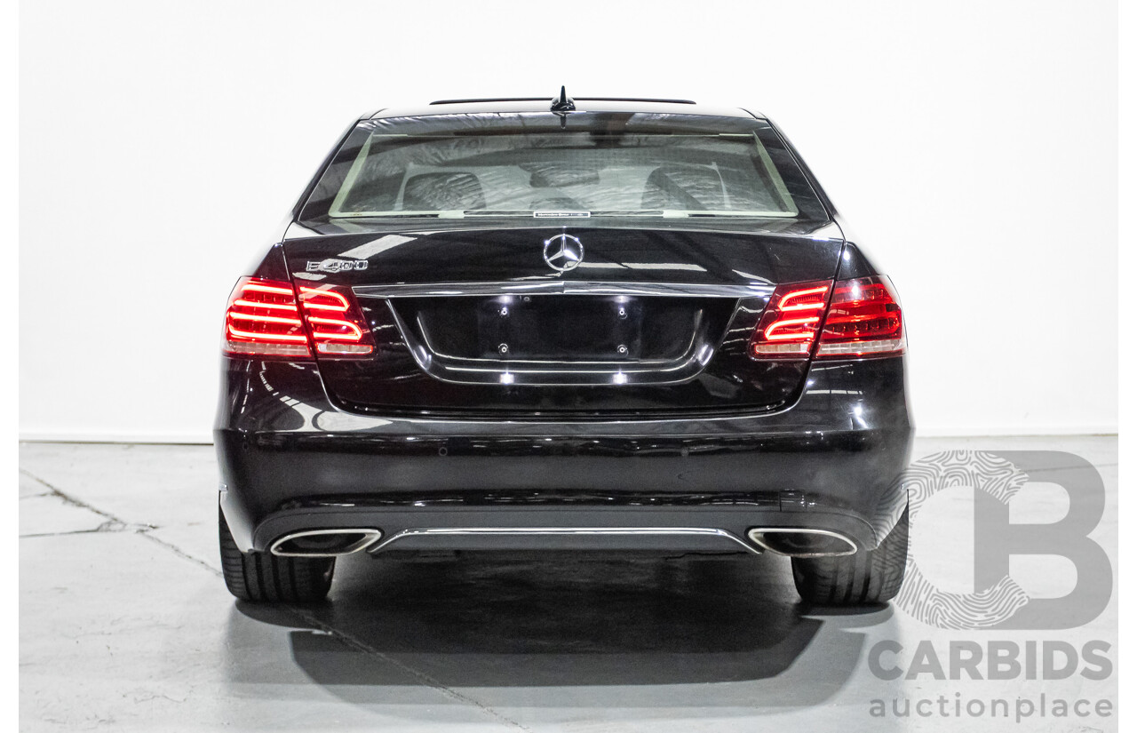 12/2015 Mercedes-Benz E400 212 MY15 4d Sedan Obsidian Black Metallic Twin Turbo V6 3.0L