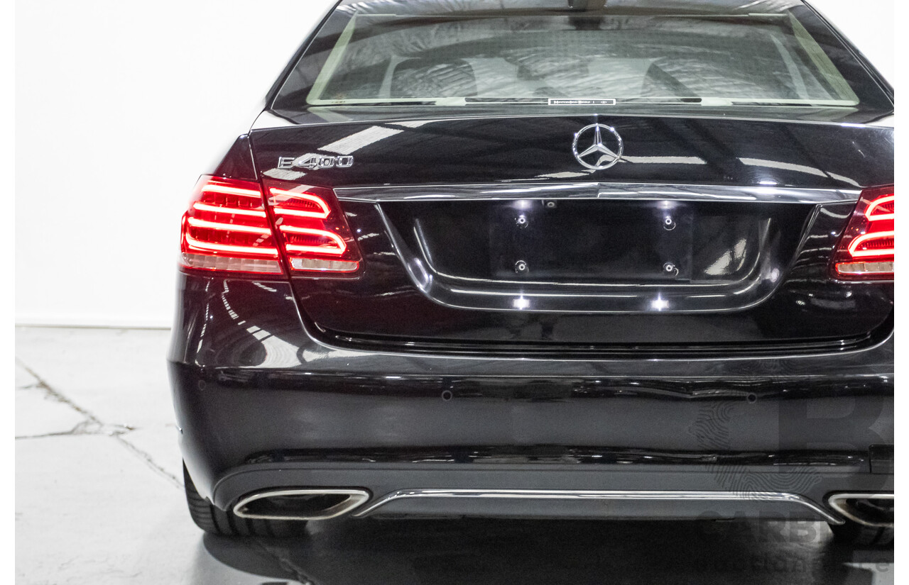12/2015 Mercedes-Benz E400 212 MY15 4d Sedan Obsidian Black Metallic Twin Turbo V6 3.0L