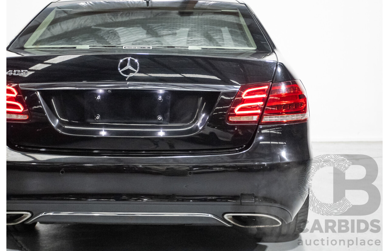 12/2015 Mercedes-Benz E400 212 MY15 4d Sedan Obsidian Black Metallic Twin Turbo V6 3.0L
