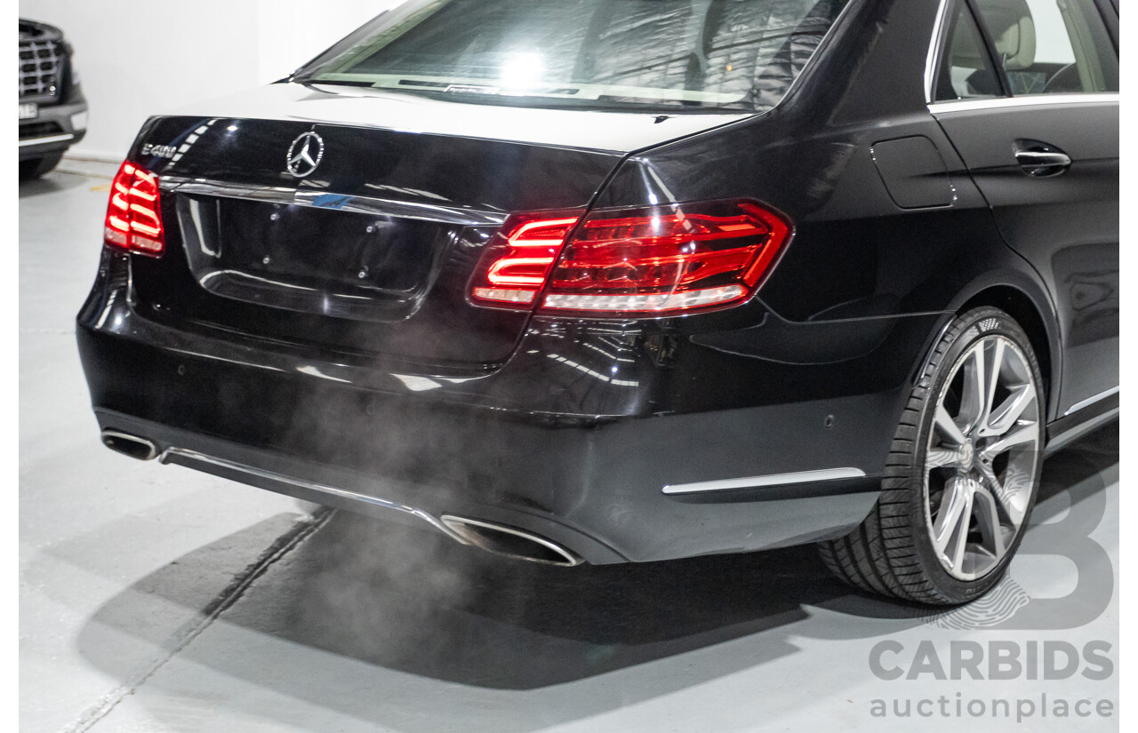 12/2015 Mercedes-Benz E400 212 MY15 4d Sedan Obsidian Black Metallic Twin Turbo V6 3.0L