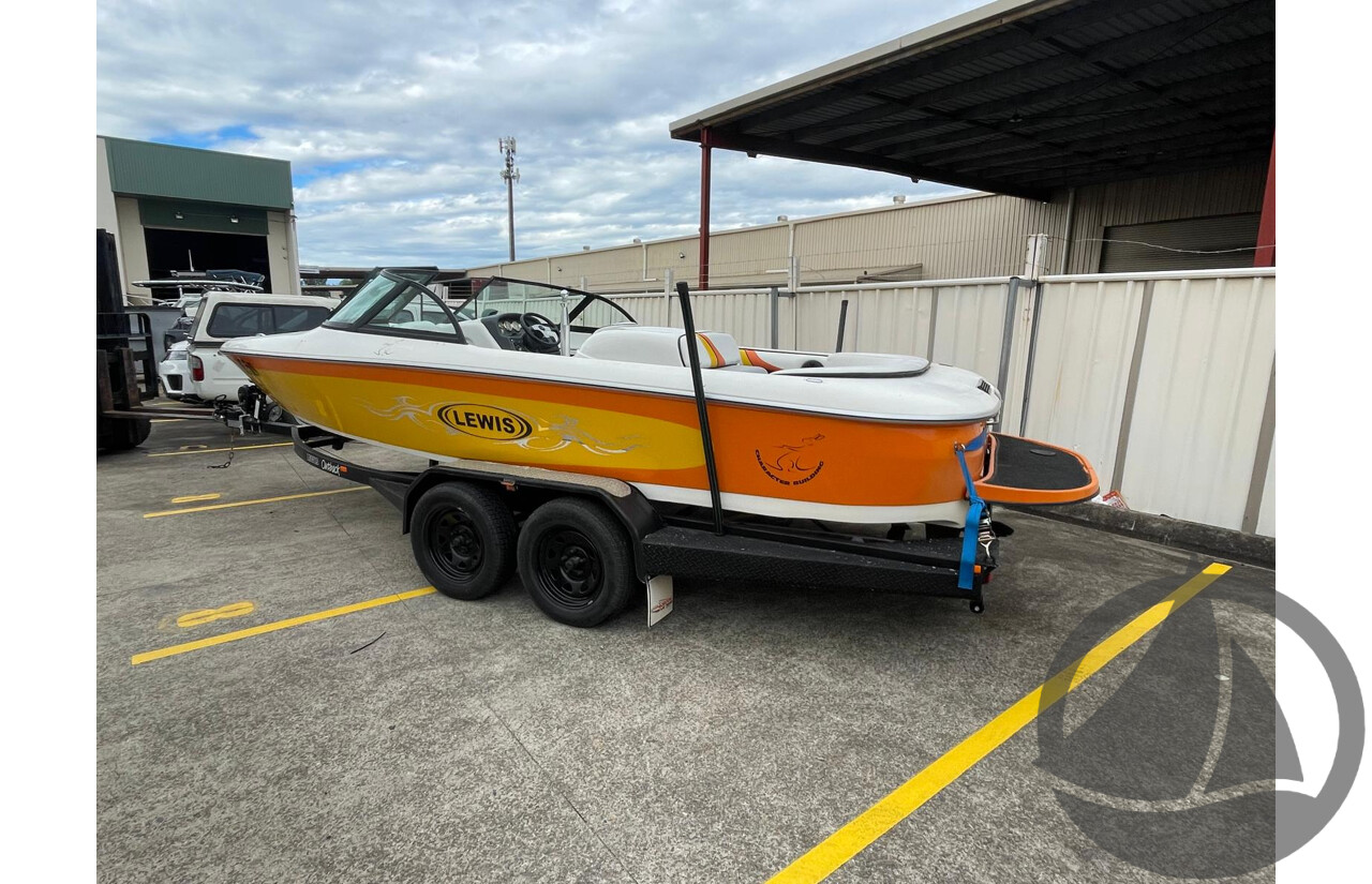 NO RESERVE - 2008 Lewis Outback Ski Boat, 6.2 Mercruiser Scorpio V8, 337 Hrs