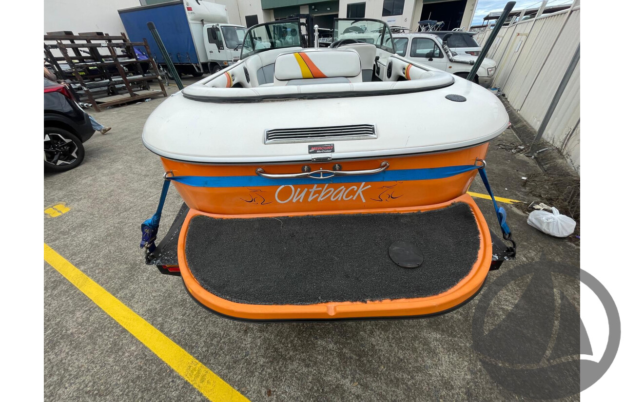 NO RESERVE - 2008 Lewis Outback Ski Boat, 6.2 Mercruiser Scorpio V8, 337 Hrs