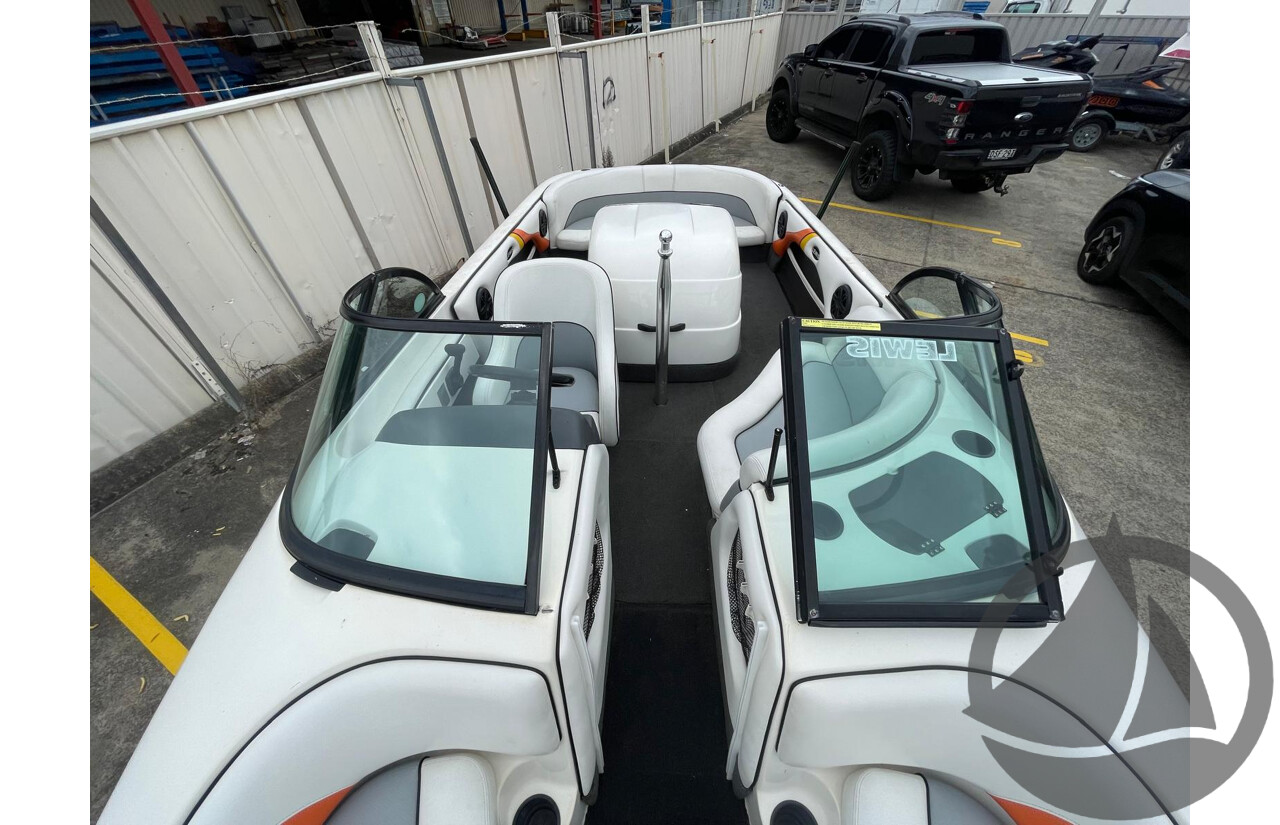 NO RESERVE - 2008 Lewis Outback Ski Boat, 6.2 Mercruiser Scorpio V8, 337 Hrs