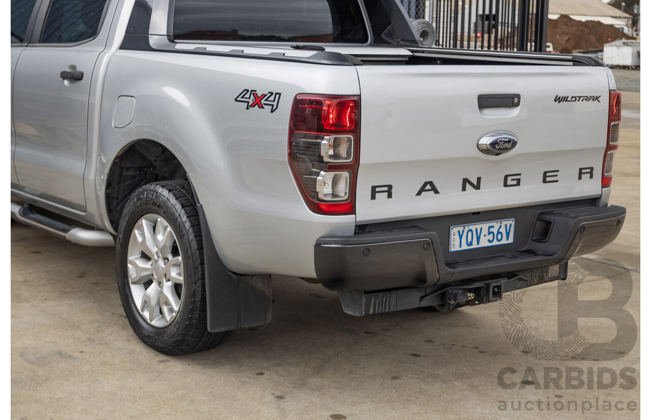 5/2015 Ford Ranger Wildtrak 3.2 (4x4) PX Crew Cab Utility Highlight Silver Metallic Turbo Diesel 3.2L