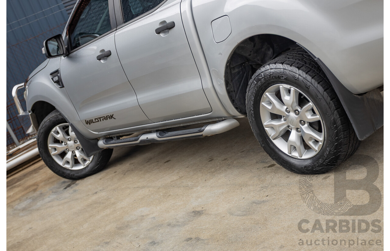 5/2015 Ford Ranger Wildtrak 3.2 (4x4) PX Crew Cab Utility Highlight Silver Metallic Turbo Diesel 3.2L
