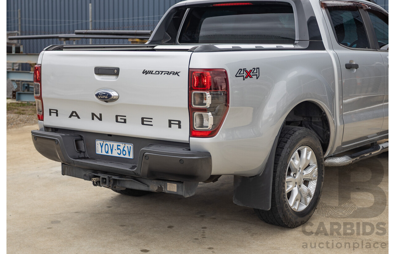 5/2015 Ford Ranger Wildtrak 3.2 (4x4) PX Crew Cab Utility Highlight Silver Metallic Turbo Diesel 3.2L