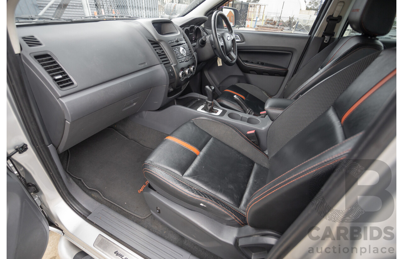 5/2015 Ford Ranger Wildtrak 3.2 (4x4) PX Crew Cab Utility Highlight Silver Metallic Turbo Diesel 3.2L