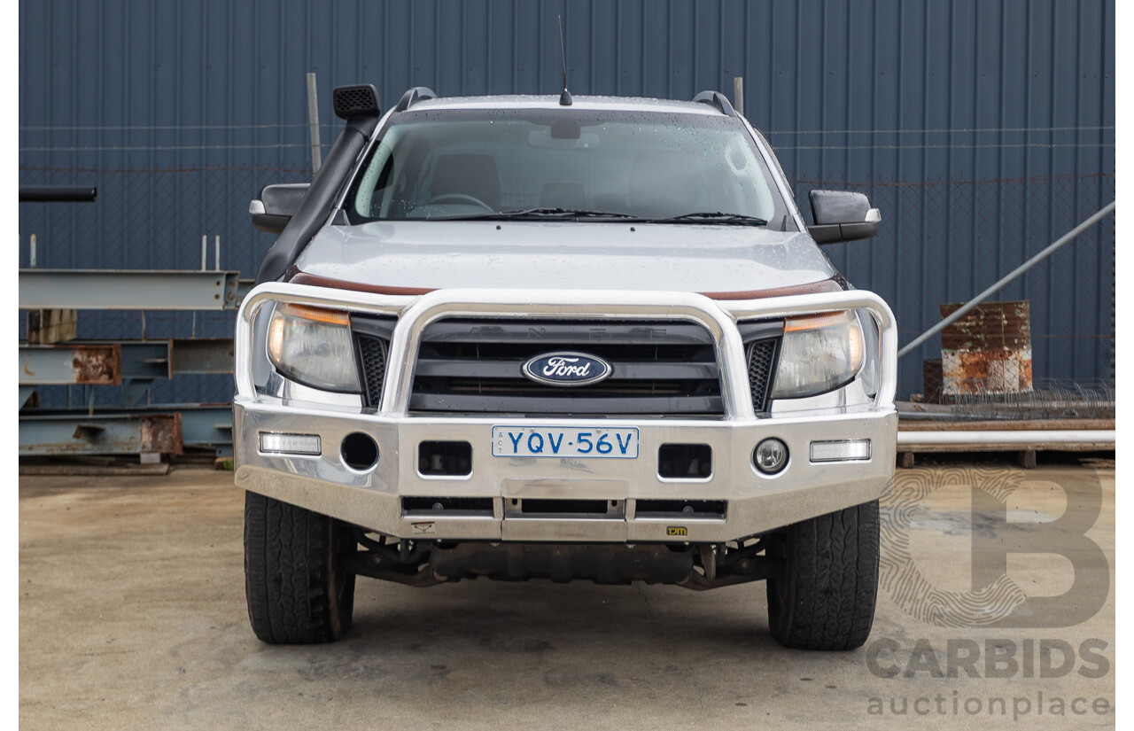 5/2015 Ford Ranger Wildtrak 3.2 (4x4) PX Crew Cab Utility Highlight Silver Metallic Turbo Diesel 3.2L