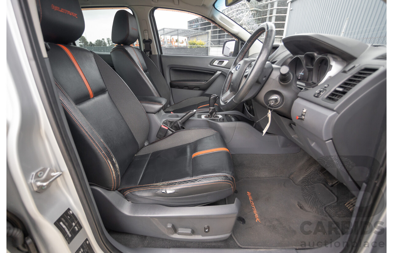 5/2015 Ford Ranger Wildtrak 3.2 (4x4) PX Crew Cab Utility Highlight Silver Metallic Turbo Diesel 3.2L