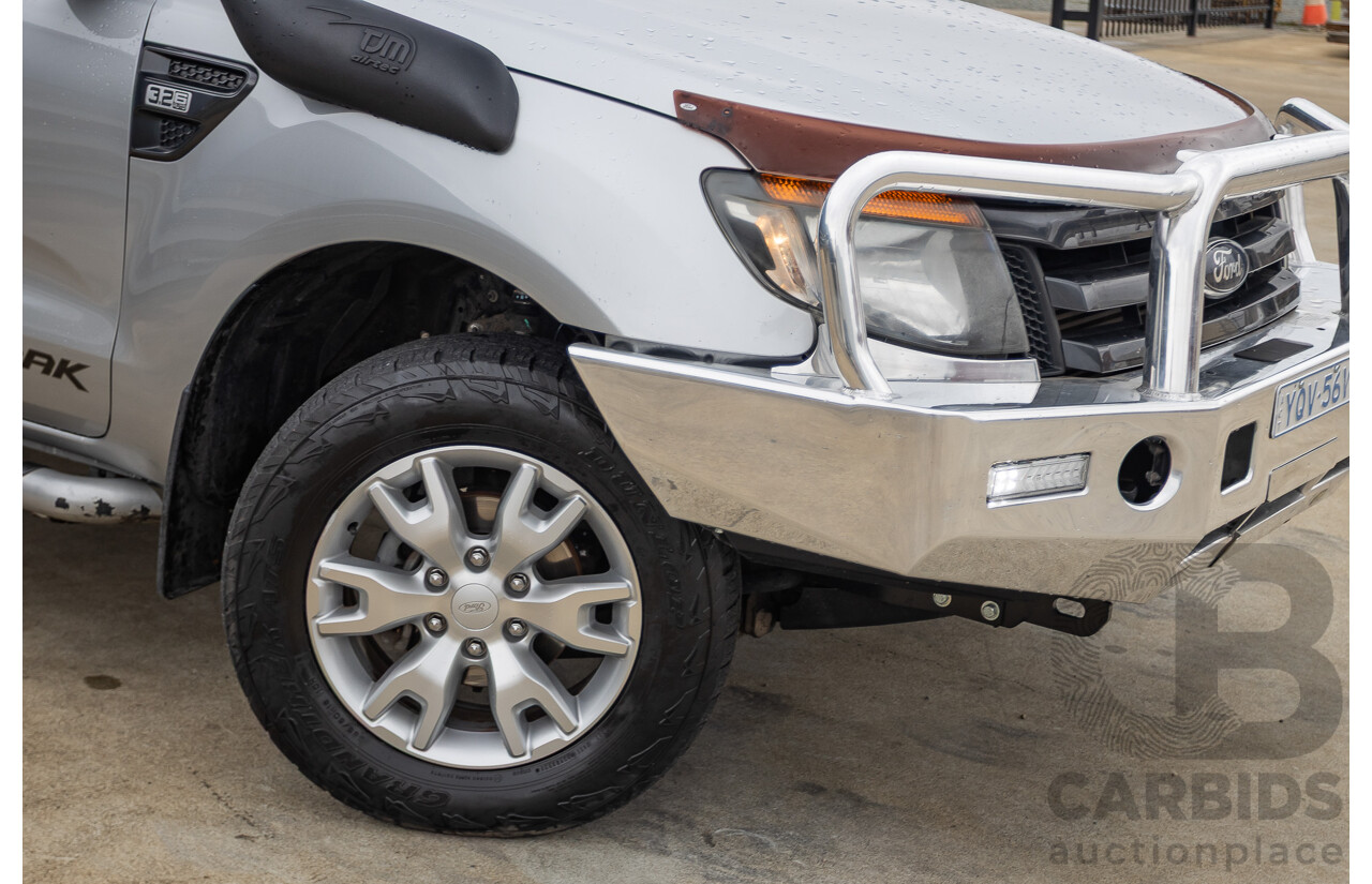 5/2015 Ford Ranger Wildtrak 3.2 (4x4) PX Crew Cab Utility Highlight Silver Metallic Turbo Diesel 3.2L