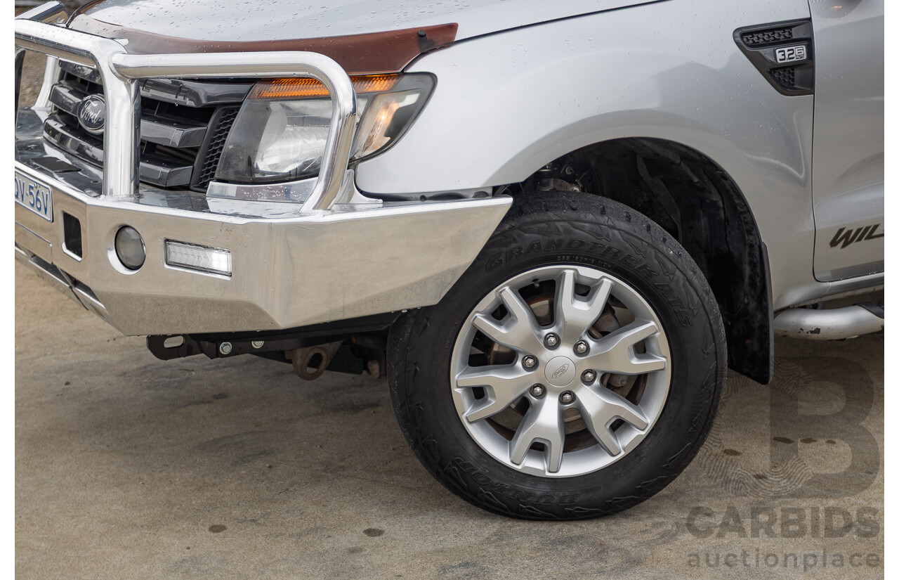 5/2015 Ford Ranger Wildtrak 3.2 (4x4) PX Crew Cab Utility Highlight Silver Metallic Turbo Diesel 3.2L