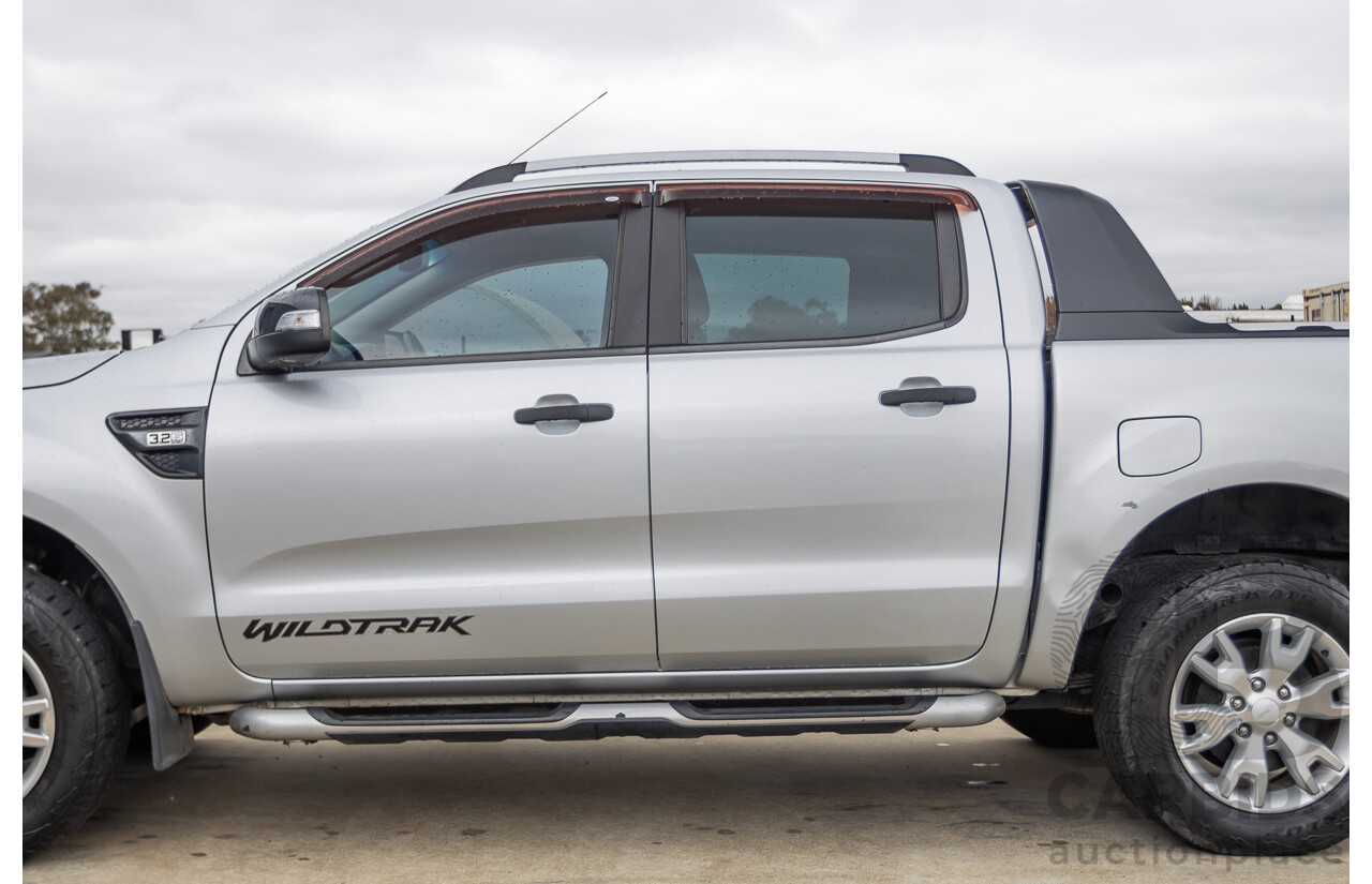5/2015 Ford Ranger Wildtrak 3.2 (4x4) PX Crew Cab Utility Highlight Silver Metallic Turbo Diesel 3.2L