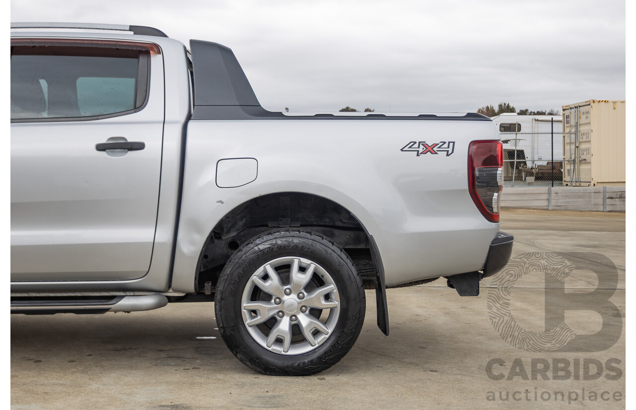 5/2015 Ford Ranger Wildtrak 3.2 (4x4) PX Crew Cab Utility Highlight Silver Metallic Turbo Diesel 3.2L