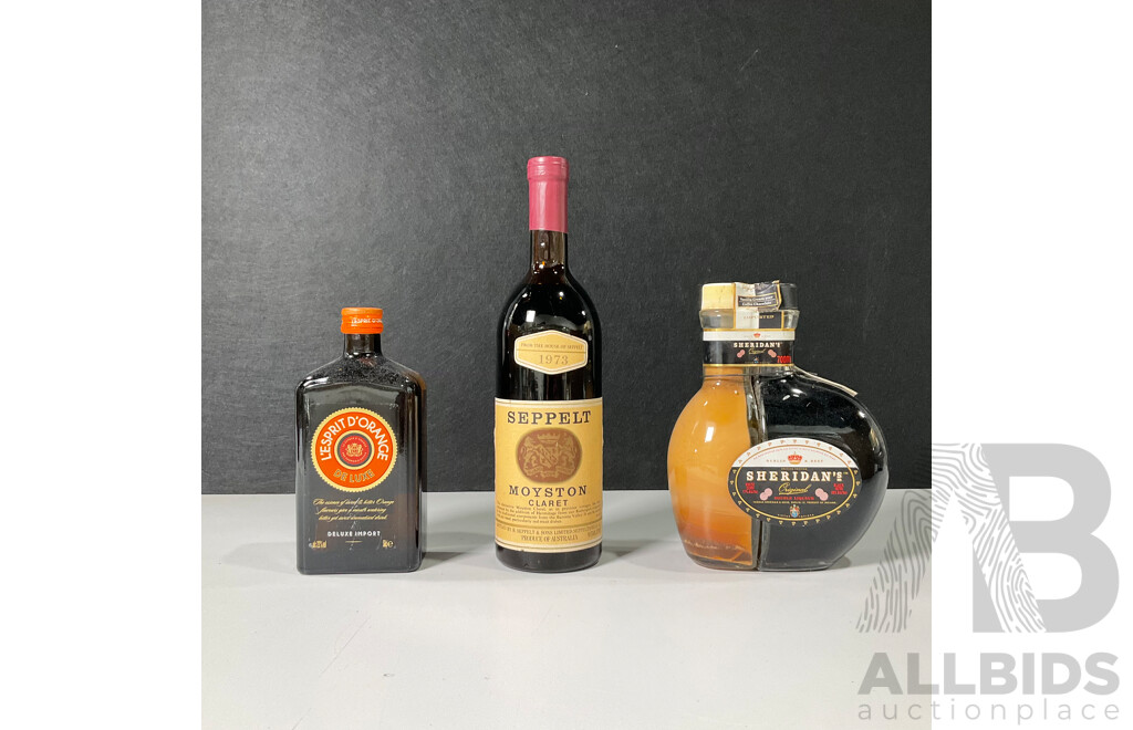 Three Bottles of Wine & Spirts