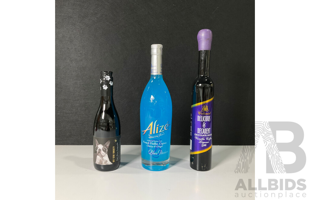 Three Bottles of Wine & Spirts