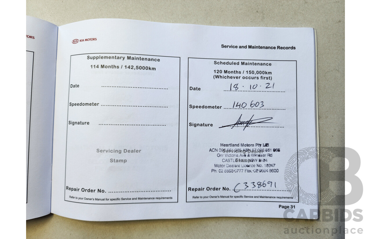11/2011 Kia Cerato Si TD MY11 4d Sedan Grey 2.0L