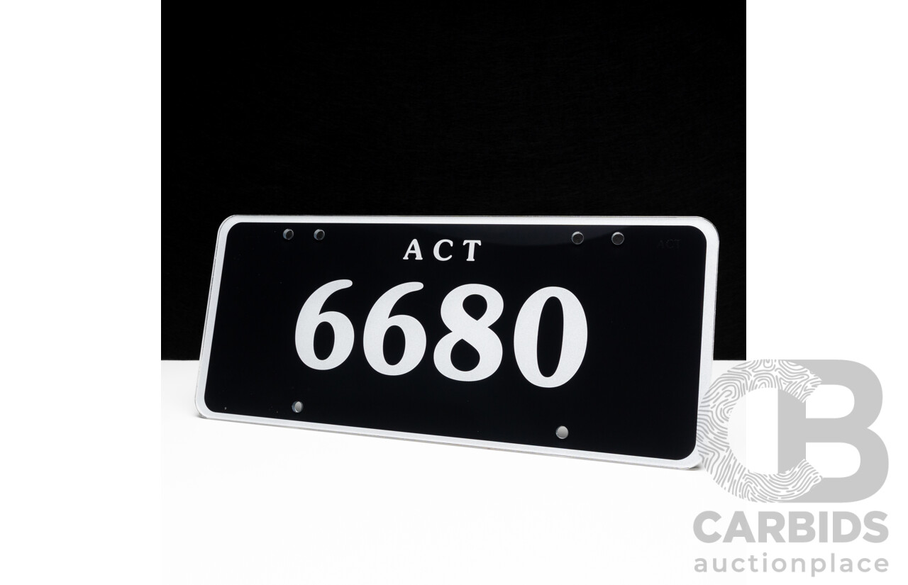 ACT 4-Digit Number Plate - 6680