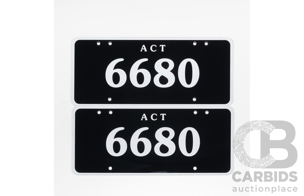 ACT 4-Digit Number Plate - 6680