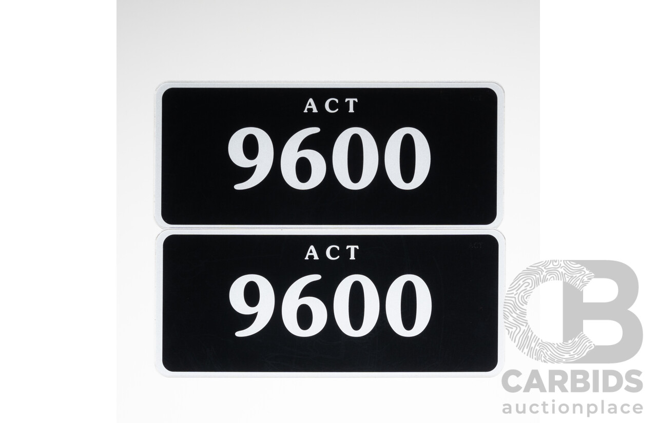 ACT 4-Digit Number Plate - 9600