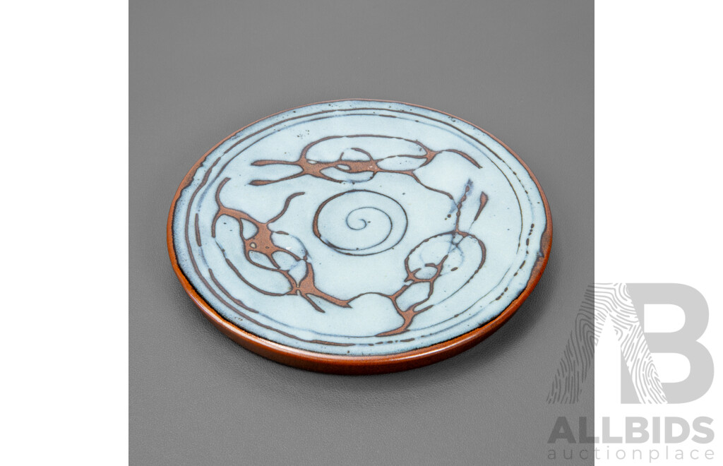 Mid Century Glazed Ceramic Trivet